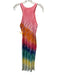 YFB Size L Multi Color Cotton & Modal Tie Dye Ribbed Tank Side Slit Dress Multi Color / L