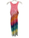 YFB Size L Multi Color Cotton & Modal Tie Dye Ribbed Tank Side Slit Dress Multi Color / L