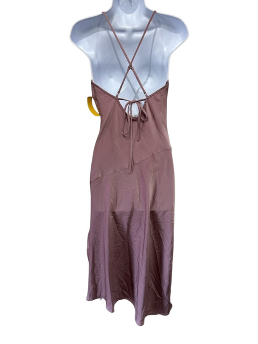 ASTR Size S Lilac Purple Polyester Satin Spaghetti Strap Cowl neck Dress Lilac Purple / S