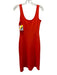 Open Edit Size S Bright Orange Polyester & Viscose Wide Strap Scoop Neck Dress Bright Orange / S