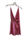 Superdown Size XXS Pink Polyester Halter Back Zip Shimmer Above Knee Dress Pink / XXS