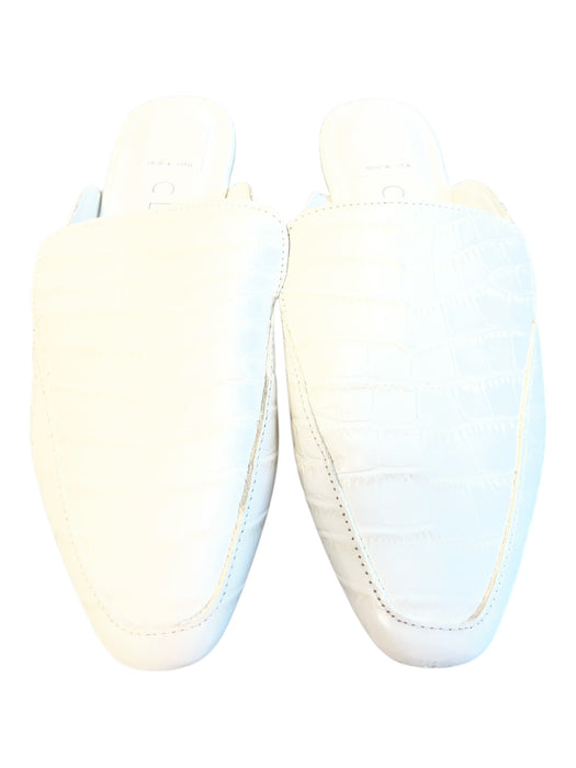 Dolce Vita Shoe Size 7 White Leather Alligator Embossed Pointed Square Toe Shoes White / 7