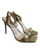 Sam Edelman Shoe Size 10 Gold Leather Open Square Toe Shimmer Stiletto Shoes Gold / 10