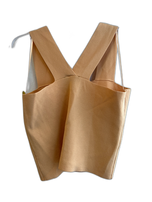 House of Harlow Size Large Light Orange Viscose Sleeveless Knit Top Light Orange / Large