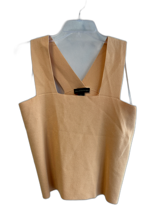 House of Harlow Size Large Light Orange Viscose Sleeveless Knit Top Light Orange / Large