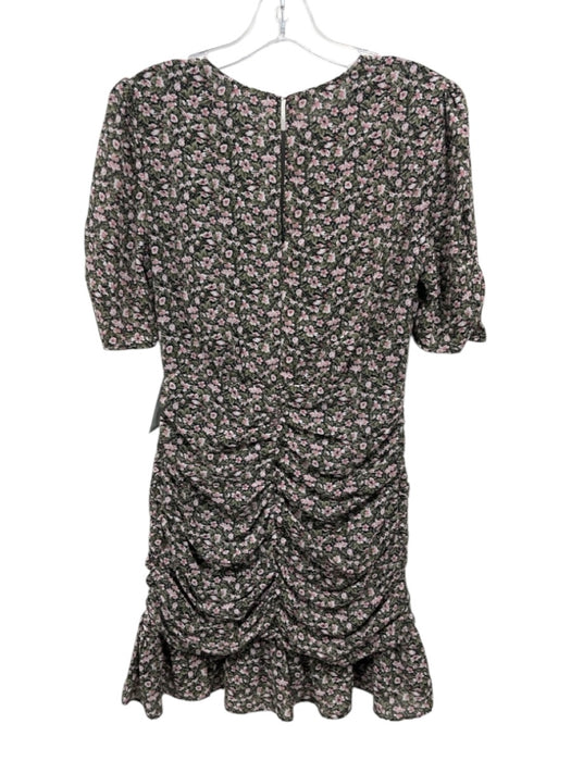 ASTR The Label Size Small Pink, Green, Black Polyester Short Sleeve Floral Dress Pink, Green, Black / Small