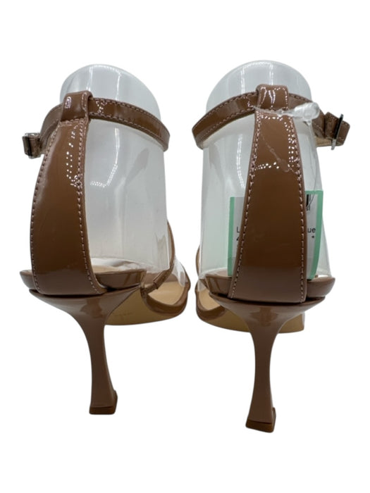 Marc Fisher Shoe Size 7.5 Tan Brown Leather Upper Toe Strap Ankle Strap Sandals Tan Brown / 7.5