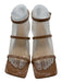 Marc Fisher Shoe Size 7.5 Tan Brown Leather Upper Toe Strap Ankle Strap Sandals Tan Brown / 7.5
