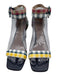 Donald Pliner Shoe Size 6.5 Blue, Red, Yellow Leather Upper Toe Strap Pumps Blue, Red, Yellow / 6.5