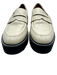 Franco Sarto Shoe Size 9 Cream & Black Manmade Material Round Toe Loafers Cream & Black / 9