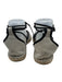 Free People Shoe Size 39 Gray & Black Leather Upper Piping Ankle Wrap Espadrille Gray & Black / 39