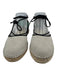 Free People Shoe Size 39 Gray & Black Leather Upper Piping Ankle Wrap Espadrille Gray & Black / 39