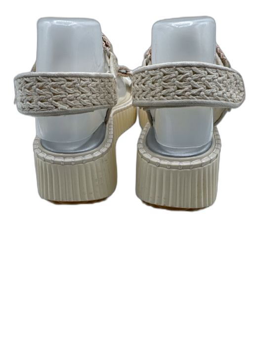 Dolce Vita Shoe Size 8 Ivory White Leather Upper Toe Strap Crochet Sandals Ivory White / 8