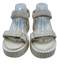 Dolce Vita Shoe Size 8 Ivory White Leather Upper Toe Strap Crochet Sandals Ivory White / 8