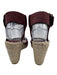 Vince Shoe Size 6 Burgundy Leather Upper Suede Criss Cross Wedge Espadrille Burgundy / 6