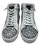 Vintage Havana Shoe Size 6.5 White Silver Leather Upper Lace Up stars Sneakers White Silver / 6.5