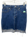 Madewell Size 25 Medium dark wash Cotton Blend Denim Raw Hem Mini Skirt Medium dark wash / 25