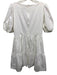 Gianni Bini Size XS White Cotton Blend Short Puff Sleeve Square Neck Dress White / XS