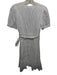 Draper James Size XS White Cotton Blend Short Puff Sleeve Textured Wrap Dress White / XS