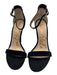 Sam Edelman Shoe Size 7 Black Leather Upper Suede Platform Ankle Buckle Sandals Black / 7