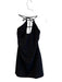 Princess Polly Size 6 Black Polyester & Spandex Tie Halter Back Zip Dress Black / 6