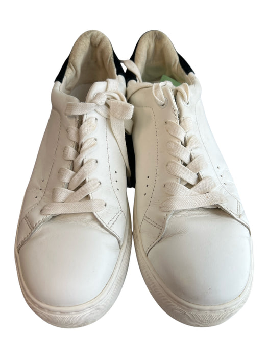 Kurt Geiger Shoe Size 38 White & Black Leather Almond Toe lace up Platform Shoes White & Black / 38