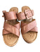 Born Shoe Size 8 Brown Leather Cork Base Strappy Open Toe & Heel Wedge Shoes Brown / 8
