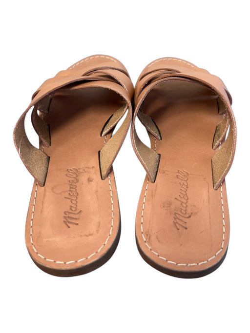 Madewell Shoe Size 7.5 Brown Leather Upper Rubber Sole Cross Strap Sandal Shoes Brown / 7.5