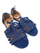Halogen Shoe Size 7 Blue Suede Braided Design Ankle Buckle Open Toe Shoes Blue / 7