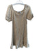 Sincerely Jules Size XS Beige Rayon & Flax Smocked Sweetheart Neckline Dress Beige / XS