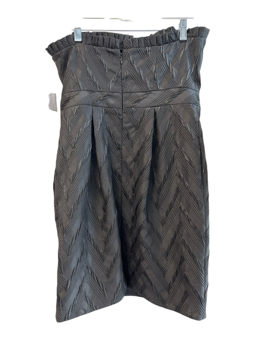 Alice & Olivia Size Est S Black Polyester Blend Raised Fabric Chevron Dress Black / Est S