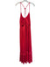 Maeve by ANTHROPOLGIE Size Large Red Polyester V Neck Elastic Waist Dress Red / Large