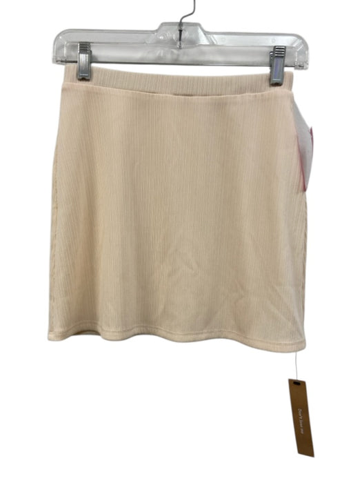Reformation Size XS Pale Pink Polyester Elastic Waist Rib Knit Mini Skirt Pale Pink / XS