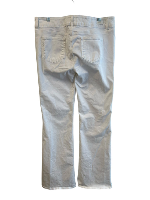 Paige Size 34 White Cotton Blend 5 Pocket Zip Fly High Rise Boot Cut Jeans White / 34