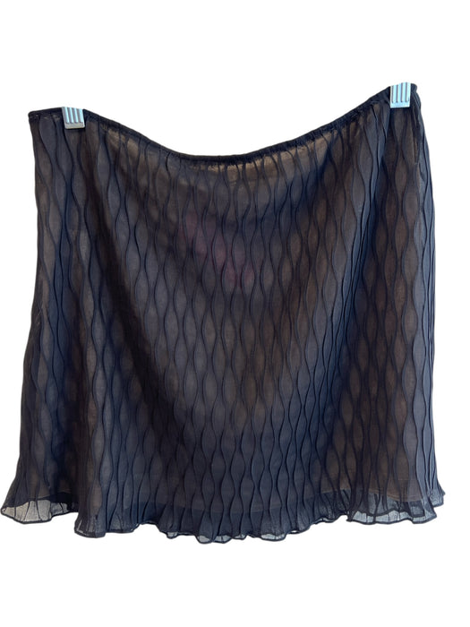 Meshki Size Medium Black Polyester Side Zip lined Textured Mini Skirt Black / Medium