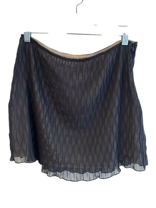 Meshki Size Medium Black Polyester Side Zip lined Textured Mini Skirt Black / Medium
