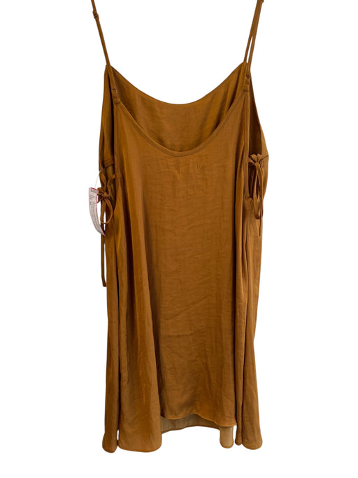 Intimately Free People Size XS Pumpkin Polyester Scoop Back Tie at Side Dress Pumpkin / XS