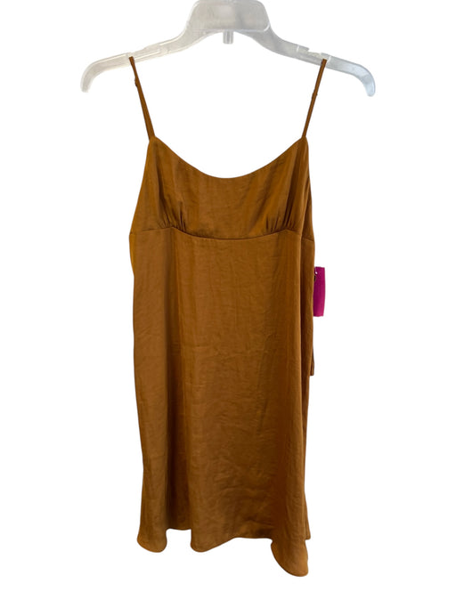 Intimately Free People Size XS Pumpkin Polyester Scoop Back Tie at Side Dress Pumpkin / XS