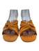 Yosi Samra Shoe Size 6 Orange Suede Flat Twist Square Toe Sandals Orange / 6