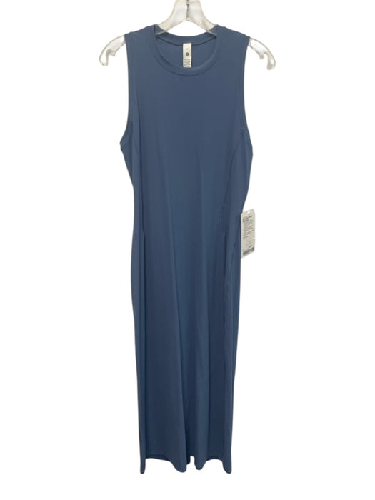 Lululemon Size 8 Slate Blue Nylon Blend Sleeveless Ribbed Seam Detail Dress Slate Blue / 8