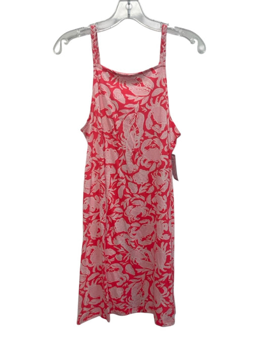 Lilly Pulitzer Size M Pink & White Cotton Shellfish Print Braided detail Dress Pink & White / M