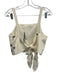 Zara Size M Cream White & Black Viscose & Linen Botanical Embroidery Skirt Set Cream White & Black / M