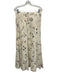 Zara Size M Cream White & Black Viscose & Linen Botanical Embroidery Skirt Set Cream White & Black / M