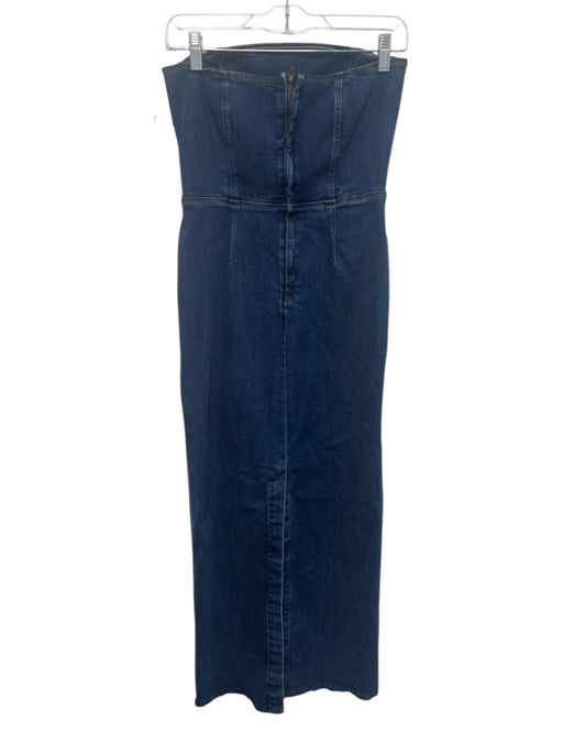 Reformation Jeans Size 4 Dark Wash Lyocell blend Denim Strapless Paneled Dress Dark Wash / 4