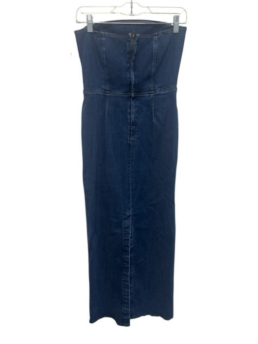 Reformation Jeans Size 4 Dark Wash Lyocell blend Denim Strapless Paneled Dress Dark Wash / 4