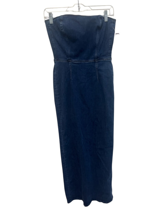 Reformation Jeans Size 4 Dark Wash Lyocell blend Denim Strapless Paneled Dress Dark Wash / 4
