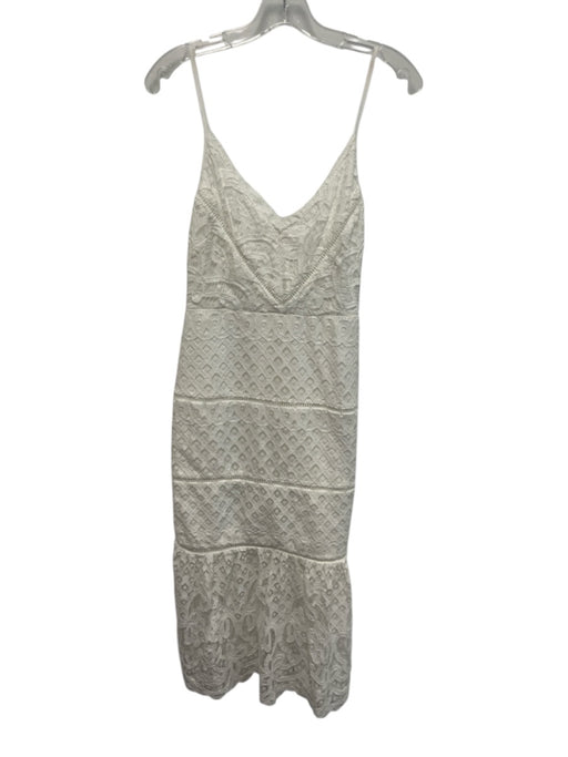 Lovers and Friends Size S White Nylon Blend Lace Overlay Spaghetti Strap Dress White / S