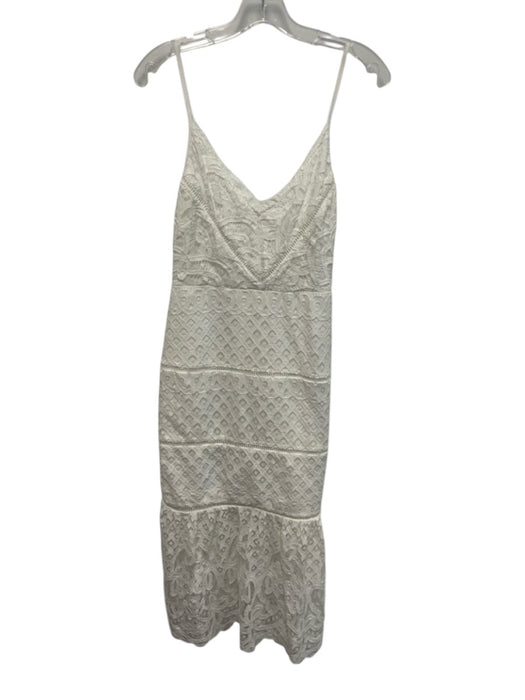 Lovers and Friends Size S White Nylon Blend Lace Overlay Spaghetti Strap Dress White / S