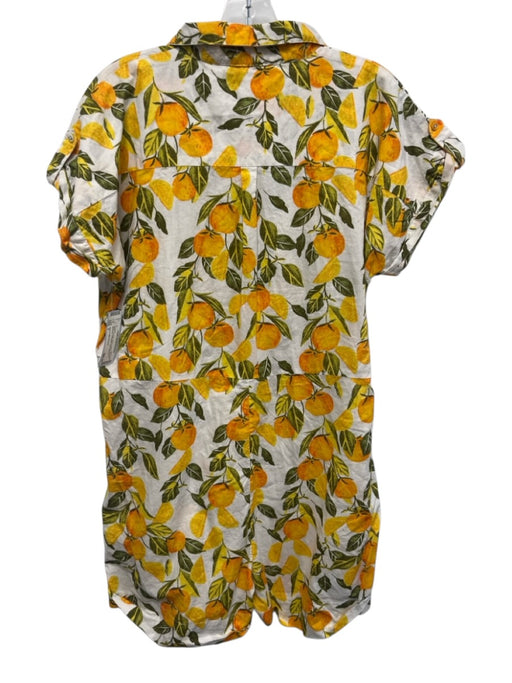 Never Fully Dressed Size 6 White, Orange, Green Cotton Orange Blossom Romper White, Orange, Green / 6