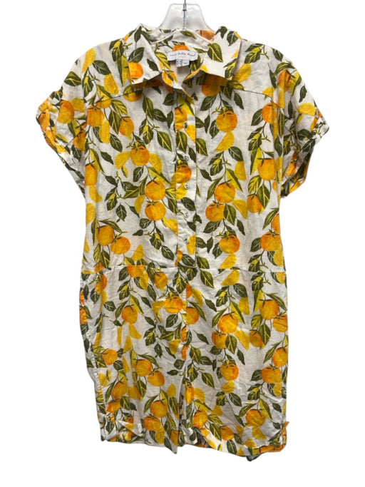 Never Fully Dressed Size 6 White, Orange, Green Cotton Orange Blossom Romper White, Orange, Green / 6